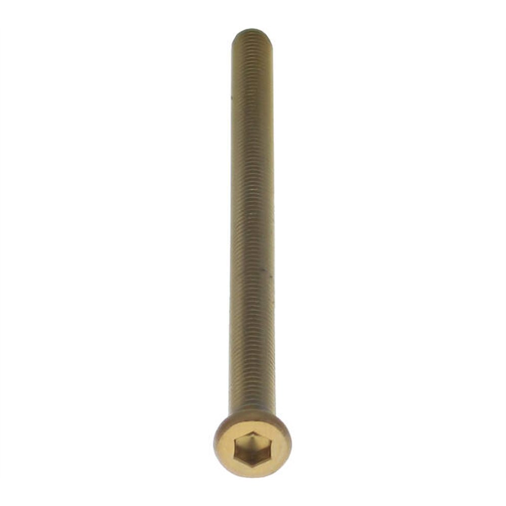 Intersteel bout 6-kant M6x100mm tbv SKG3 veiligheidsrozetten voor deurdikte 87-89mm - PVD messing getrommeld