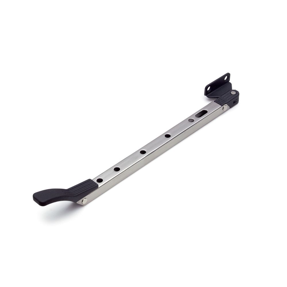 Raamuitzetter verstelbaar 30 cm - RVS finish/zwart
