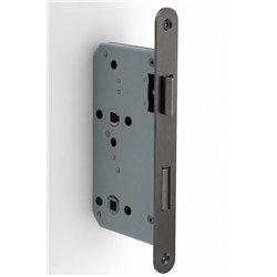 Formani Basics LBLA60-WC78 badkamer/toiletslot 78/8mm afgerond doornmaat 60mm - PVD mat zwart/PVD gunmetal