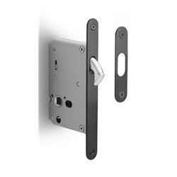 Formani Basics LBLSDA schuifdeurslot afgerond - PVD mat zwart/PVD gunmetal
