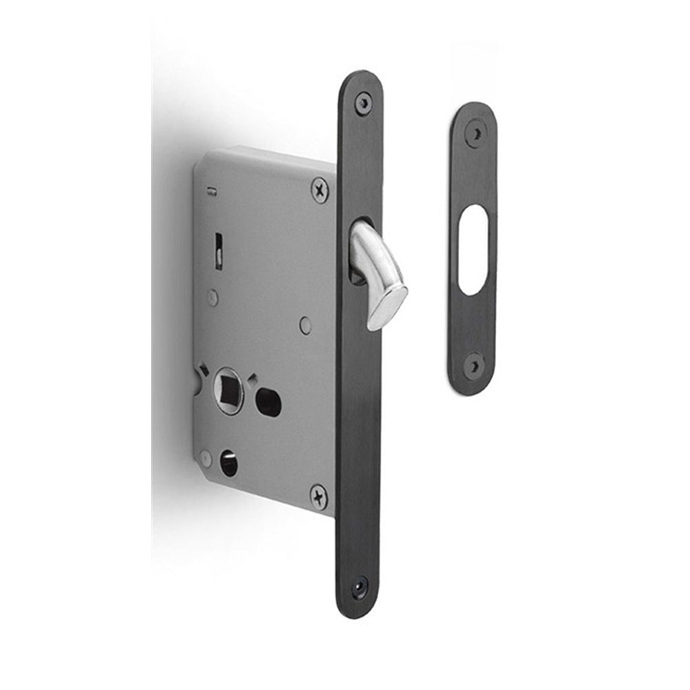 Formani Basics LBLSDA schuifdeurslot afgerond - PVD mat zwart/PVD gunmetal