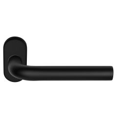 Deurkruk BASICS LBIII-19 B32G dubbel geveerd op ovale rozet - mat zwart