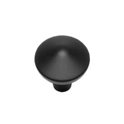Knop punt rond 30mm mat zwart