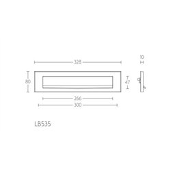 Buitenbriefplaat BASICS LB535 - mat RVS