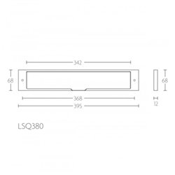 Buitenbriefplaat SQUARE LSQ380 - gepolijst RVS