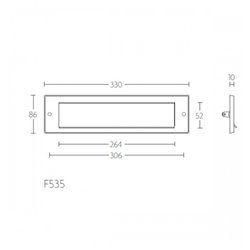 Briefplaat TIMELESS F535 buiten - PVD mat nikkel