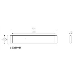 Binnenbriefplaat SQUARE LSQ380BI - wit
