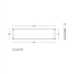 Binnenbriefplaat SQUARE LSQ620BI - mat RVS