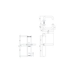Intersteel Deurkruk Rond op XL schild blind - RVS