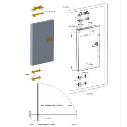 Shuffle Pivot scharnier voor deuren tot 100kg - zwart