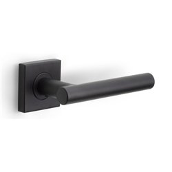 Deurkruk BASICS LB7-19BSQR53G geveerd op vierkant rozet - mat zwart