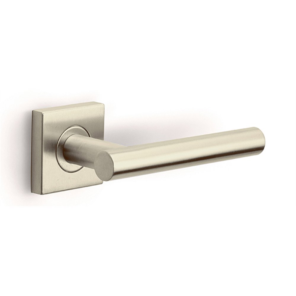 Formani Basics LB7-19BSQ deurkruk geveerd op vierkant rozet - PVD champagne