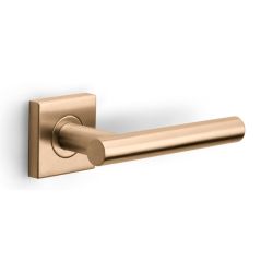 Formani Basics LB7-19BSQ deurkruk geveerd op vierkant rozet - PVD licht brons