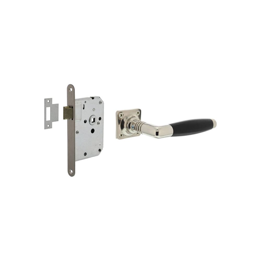 Intersteel deurbeslag set Set loopslot rvs met deurkruk Ton basic op rozet 38x38mm - nikkel
