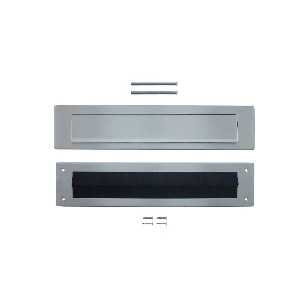 Intersteel Set briefplaat en tochtwering rechthoekig - rvs