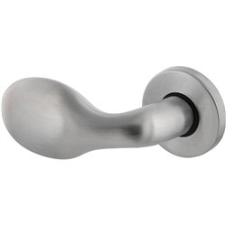 Intersteel gatdeel links knopkruk Druppel op rozet - chroom mat