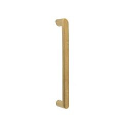 Voordeurgreep Sara handgreep 245mm. - messing getrommeld