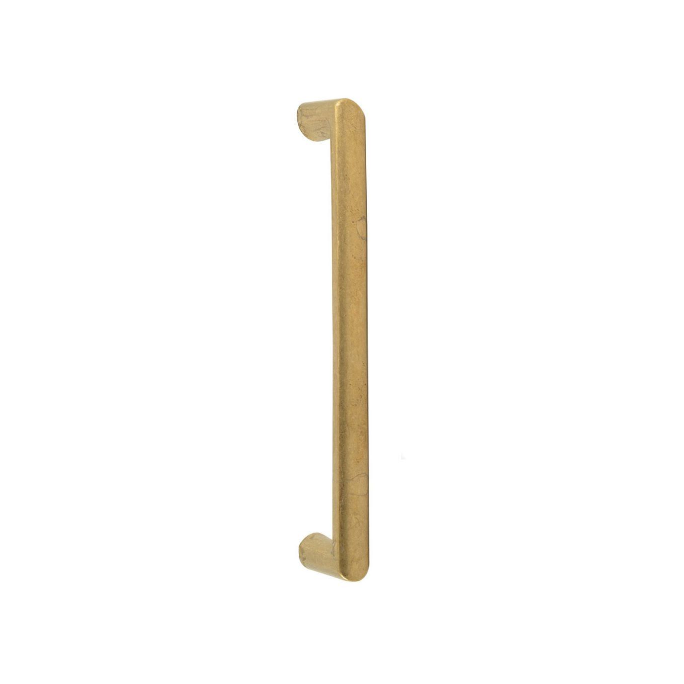 Hardbrass Voordeurgreep Sara handgreep 245mm. - messing getrommeld