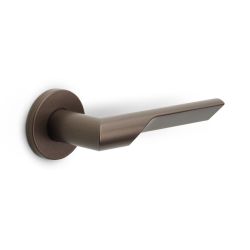 Formani Rivio by Gensler GL101-G deurkruk geveerd op rozet - PVD licht brons