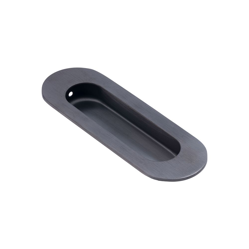 DX schuifdeurkom ovaal 120x40mm - PVD gun metal