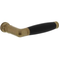Intersteel Deurkruk Ton 222 - messing getrommeld/ebbenhout