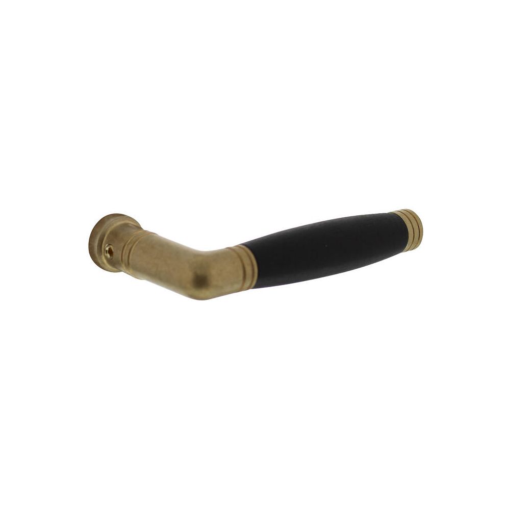 Intersteel Deurkruk Ton 222 - messing getrommeld/ebbenhout