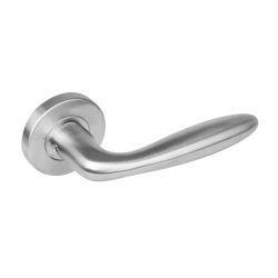 Deurkruk Jupiter op rozet met 7mm nokken staal RVS