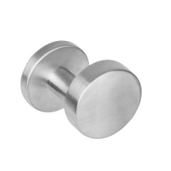 Knop 224611 rond verkropt vast op ø53 rozet staal 7mm nok met stift M10/8x89 RVS 
