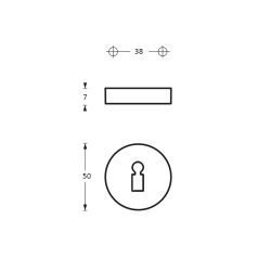 Sleutelgat plaatje rond sunset (PVD) (PVD)