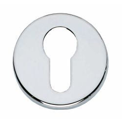 Profielcilindergat plaatje rond verdekt kunststof chroom