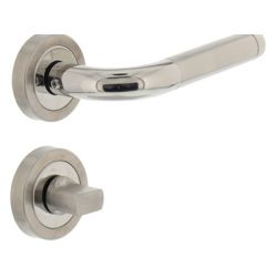 Deurkruk Agatha met geveerde rozet met met WC8mm ATP RVS