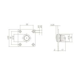 Beldrukker vierkant RVS/mat zwart