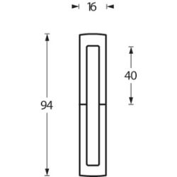 Sierhuls stomp 40/40 chroom voor paumelle scharnieren