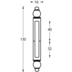 Sierhuls met knop 32/40 mat zwart voor paumelle scharnieren