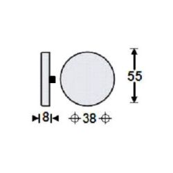 Afdekplaatje rond 500 serie staal RVS