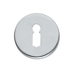 Sleutelplaatje rond verdekt kunststof chroom mat