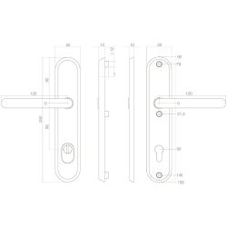 SKG3 Veiligheidsschilden geveerd kruk/kruk PC-gat 92mm met kerntrek beveiliging RVS