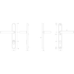 SKG3 smalschilden geveerd kruk/kruk verkropt PC-gat 92mm met kerntrek beveiliging RVS
