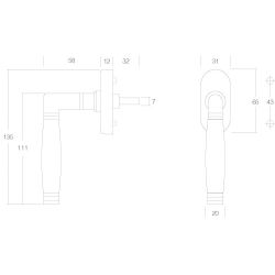 Raamkruk Ton 222 nikkel/ebbenhout