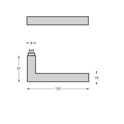 Gatdeel recht Hoek 90°ø19mm RVS