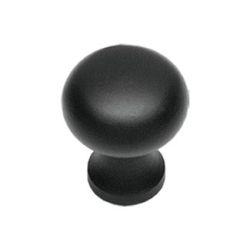 Knop paddestoel 30mm Smeedijzer zwart